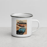 "Speed... Danger... Thrills!" Vintage Racing Enamel Mug